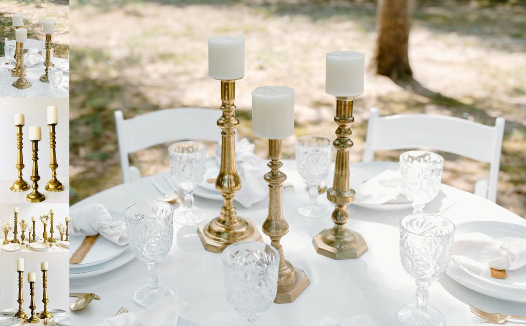 brass wedding candlesticks