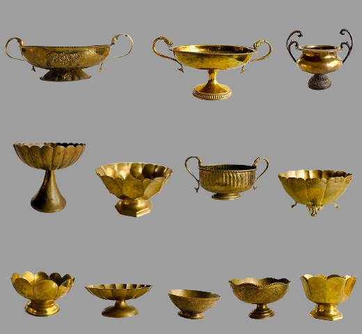 brass pedestal centerpieces