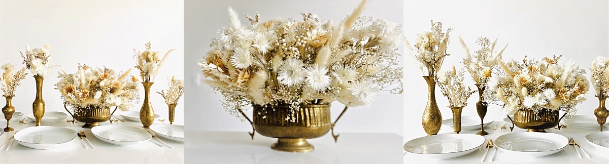 dried boho floral arrangement