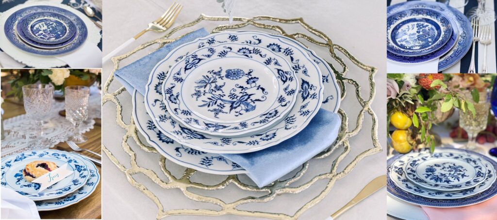 vintage blue china