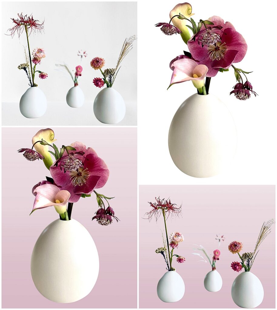 modern white vase rental