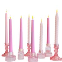 pink candlesticks
