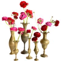 brass vintage vase rental