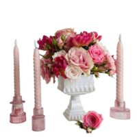pink candlestick rental