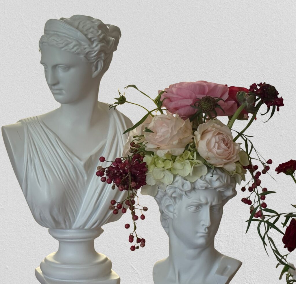 grecian bust head decor