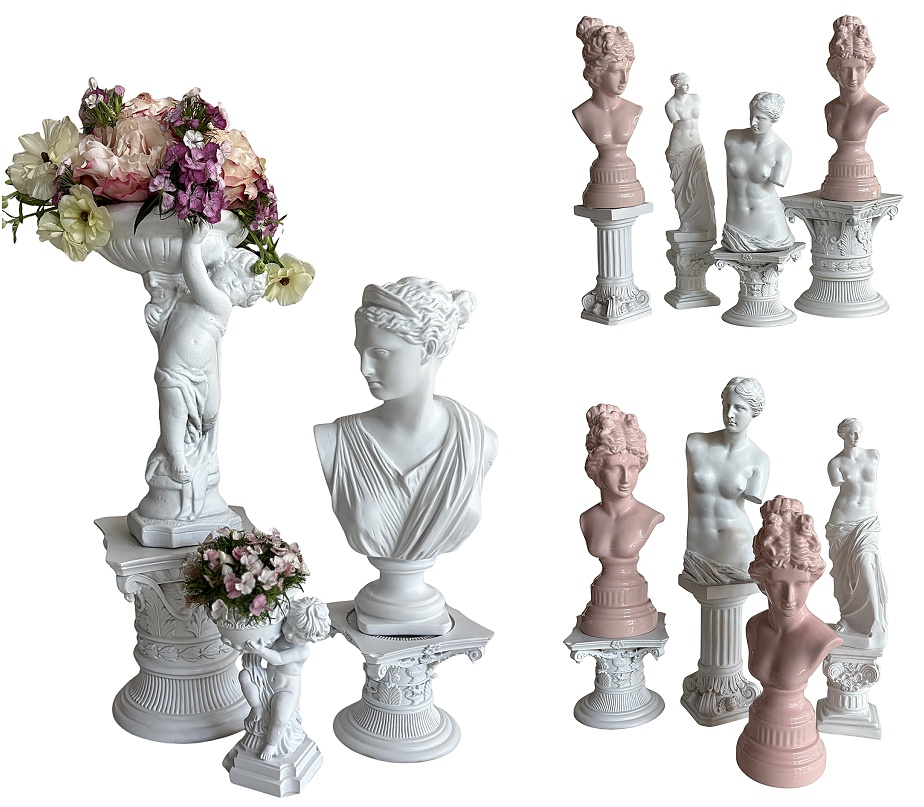 Gilded Age Bridgerton Themed TableTop Party Props, & Statues