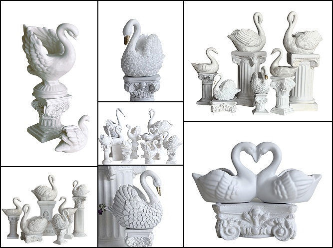 dallas swan themed party decor