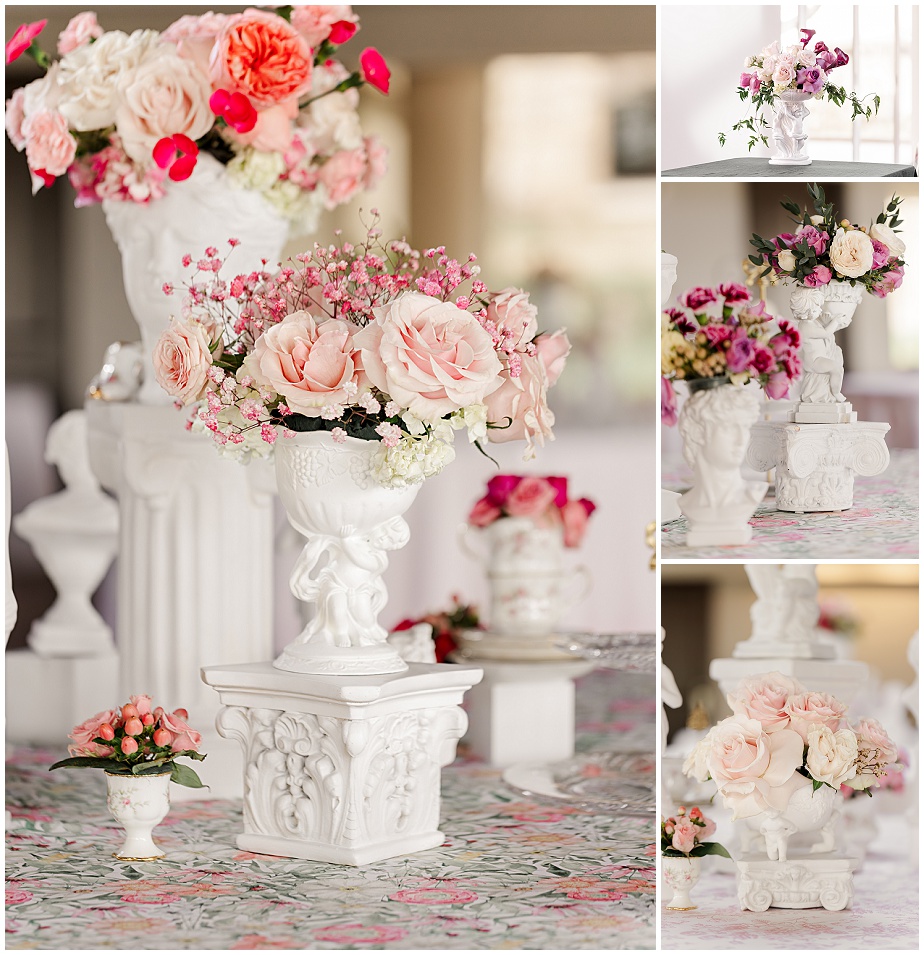 cherubs rococo party decor