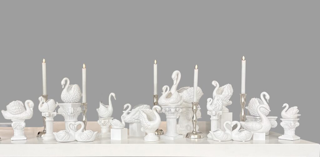 dallas swan decor rental