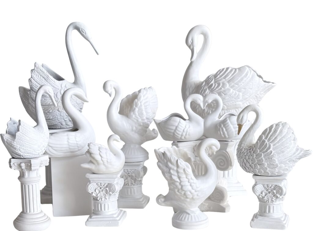 swan bridal shower decor