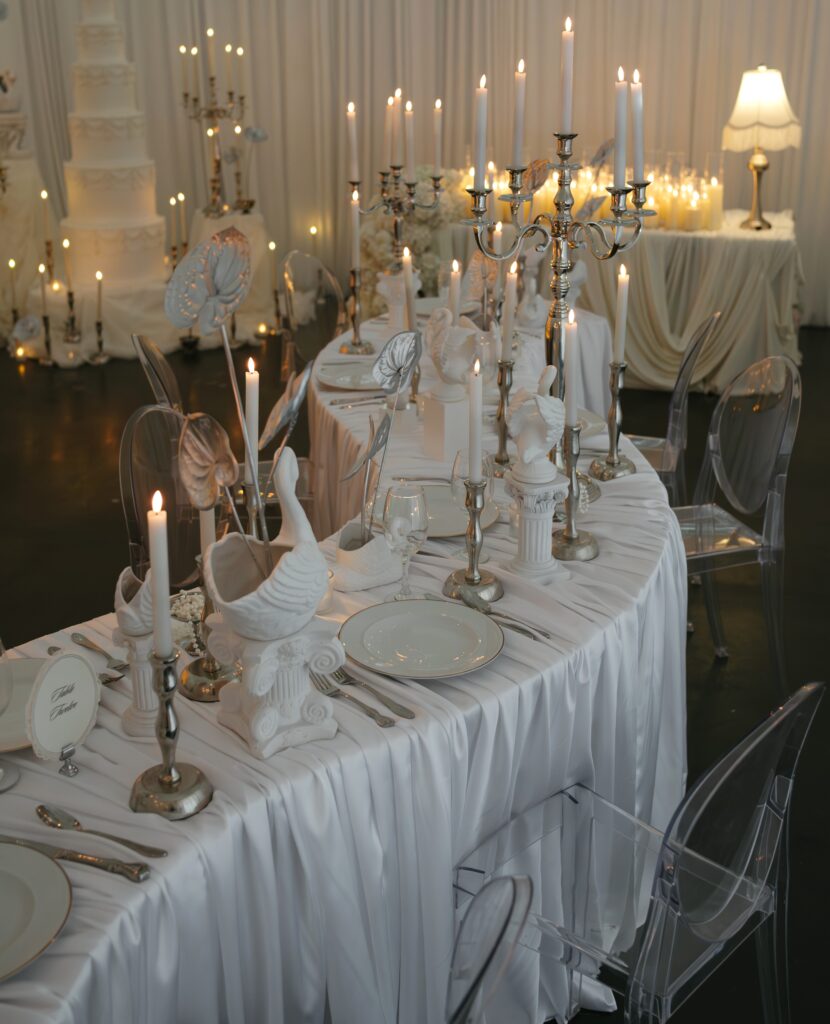 dallas swan and silver candle rental